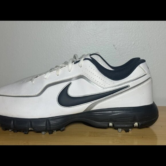 Size‎ 11W - NIKE Men's Golf Shoes White/Black/Silver Sport Sneakers 424901-101 - Picture 4 of 7